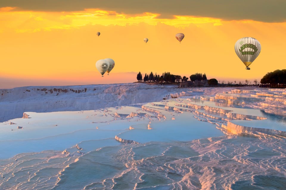 Alanya, Side, Antalya: Sunrise Balloon Tour in Pamukkale - Landing and your 2 hours on the travertines