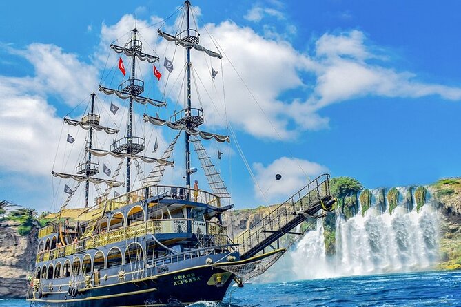 Antalya Lara Pirate Boat Trip w/Soft Drinks, Lunch & Pickup - The On-Water Routine: Swim Stops in Clear, Secluded Bays