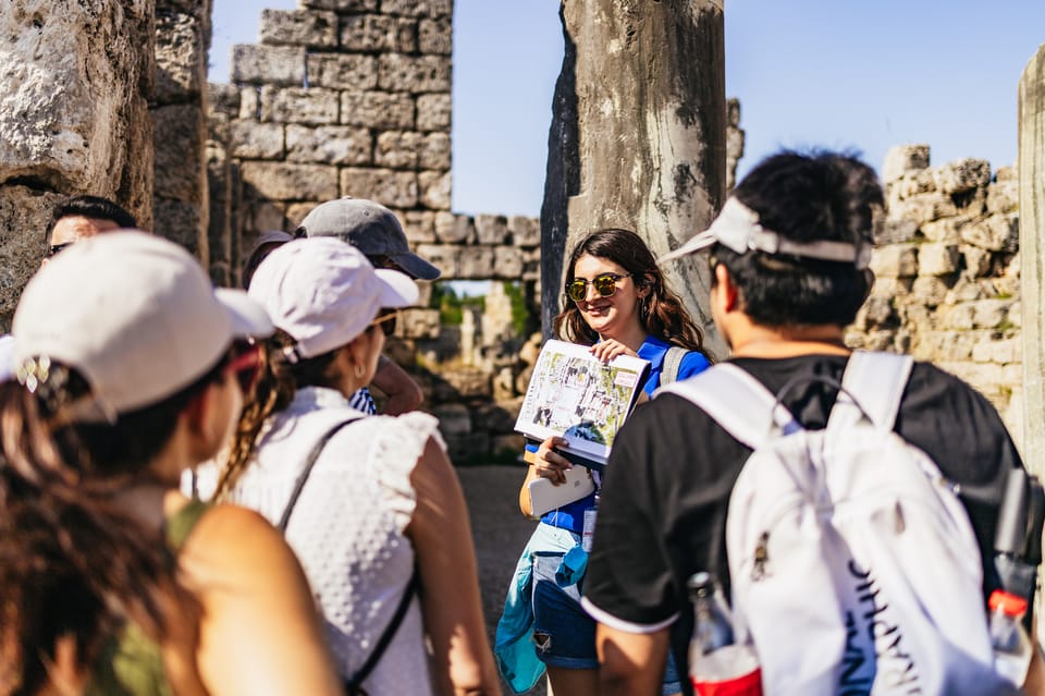 Antalya: Perge, Aspendos, City of Side, and Waterfalls Tour - Side: Temples, Fountains, and Mediterranean-Blue Views