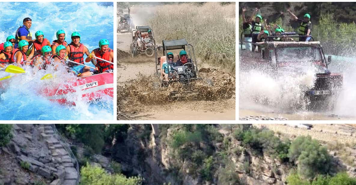 Antalya: Rafting Jeep Buggy&Quad Safari zipline canyon visit - Lunch and Breaks: Included Fuel, Plus What Costs Extra