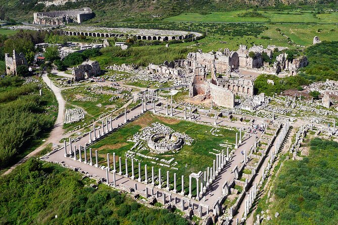 Antalya Tour To Perge Aspendos And Side With Manavgat Waterfall - Stop 2: Perge Antik Kenti—Roman city planning in plain view