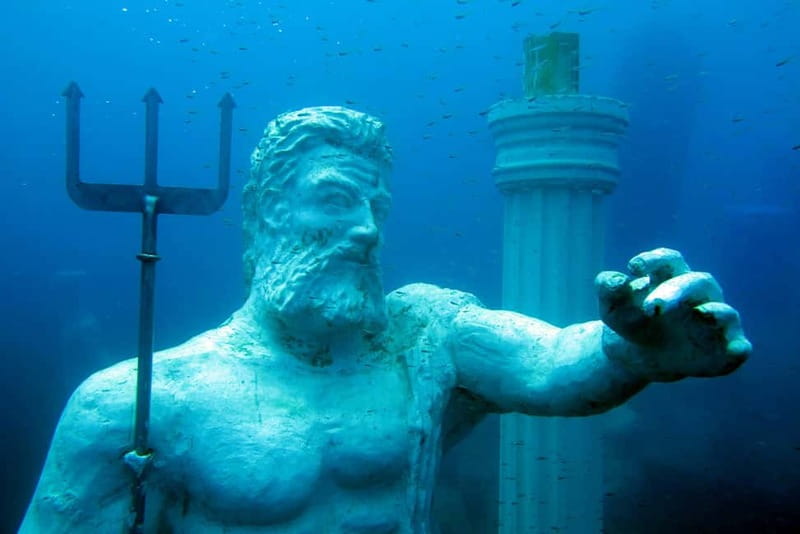 City of Side: Scuba Diving Underwater Museum with Pickup - The pre-water briefing: gear practice and oxygen-tube breathing