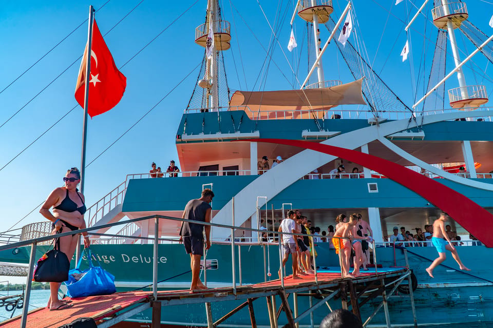 City of Side: Sightseeing Cruise w/ Swim Stops & Foam Party - Lunch on Board: Grilled Chicken Buffet Right After Swimming