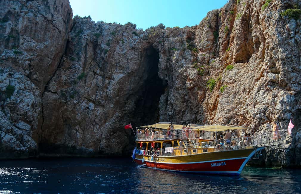 From Alanya, Side To Adrasan Suluada Boat Tour with Lunch - Lunch on board: included meal, tea, biscuits, and what to bring