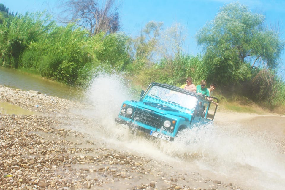 From City of Side: Adventure Jeep Safari Tour - Roman aqueducts, Green Lake, and the village pancake break