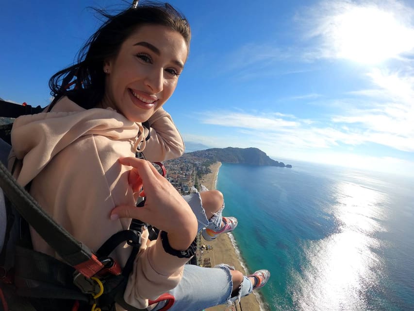 From City of Side: Alanya Tandem Paragliding w/ Beach Visit - The Run and Takeoff: Short, Physical, Then Instant Relief