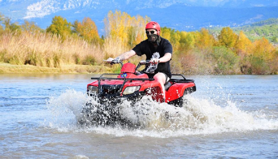 From city of Side: Taurus Mountains Quad ATV Tour - Helmets, goggles, and the quick training for first-timers