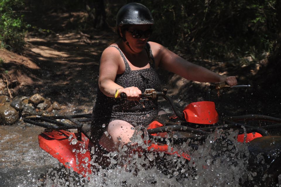 Kemer: Forest, Mud, and Streams Quad Safari Tour with Pickup - The 1.5-hour ride through muddy forest paths and rolling hills