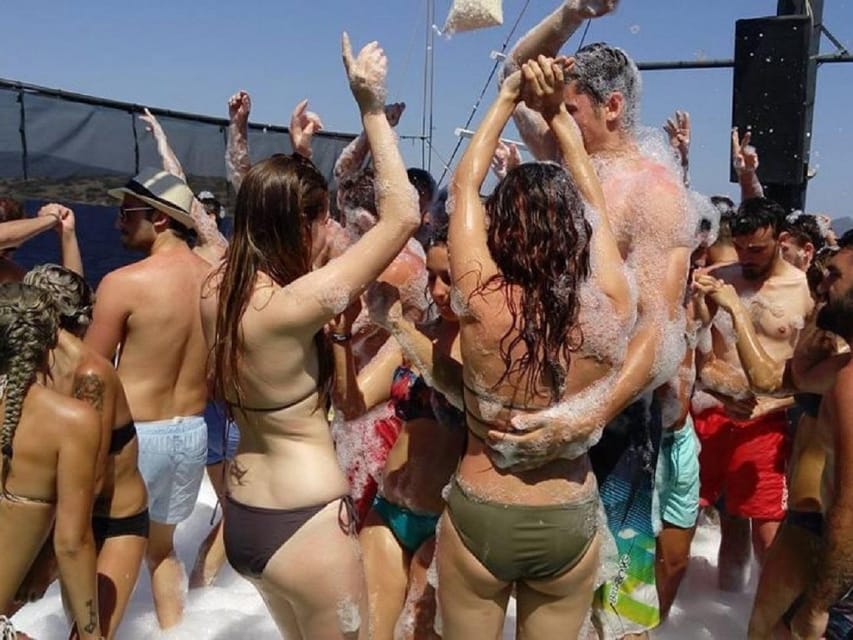 Kemer Pirates Boat Trip - Cennet Bay: second swim break and the foam party energy