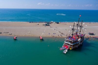 Manavgat River Cruise, Waterfalls and Market Tour from Side - Cruise Stop at the River-Sea Meeting Point: Swim Break and Turtle-Spotting