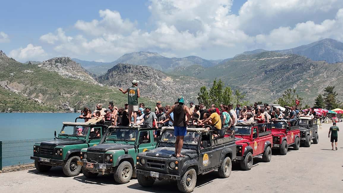 Side 4x4 Off Road Jeep Safari Adventure With Lunch - Safety briefing, then straight into off-road energy