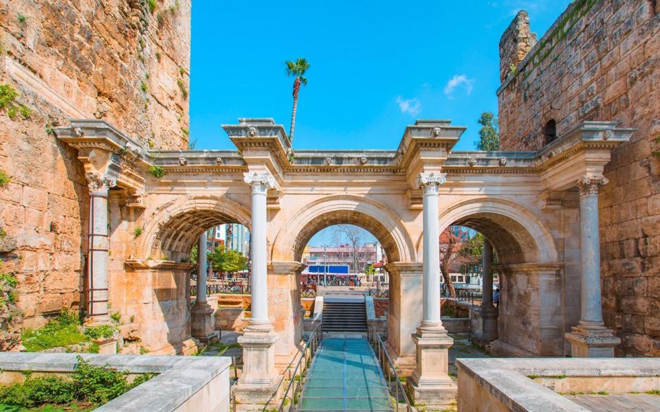 Side: Antalya City Tour With Boat Trip & Waterfall - Kaleiçi Old Town: Hadrianus Gate, Clock Tower, and Time to Wander