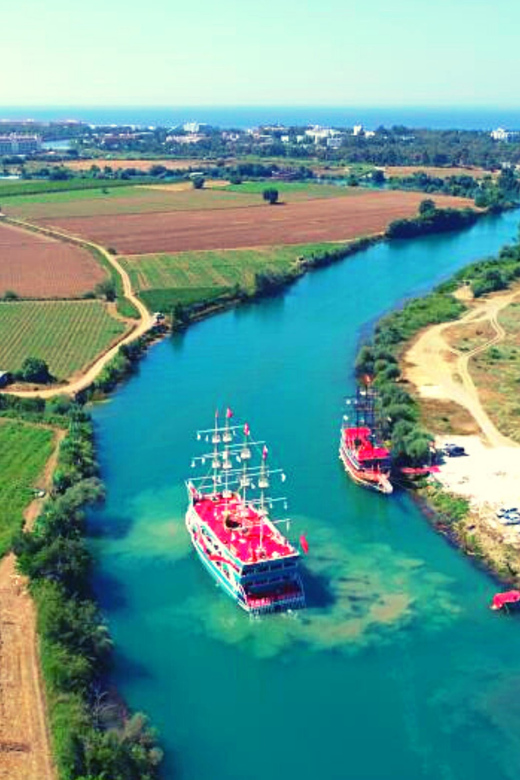Side: Dolphin Island Boat Tour with BBQ Lunch - From Side hotel pickup to the Manavgat River port