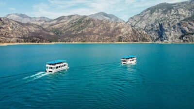 Side: Electric Catamaran Cruise, Waterfall, Seleukia, Mosque - Pickup in Side: how the day starts smoothly