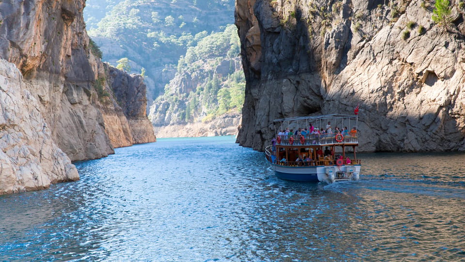 Side: Green Canyon Boat Trip & Bus Safari with Lunch - Taurus Mountains cabrio-bus ride: views first, facts second